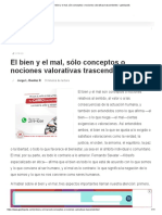 El Bien y El Mal, Sólo Conceptos o Nociones Valorativas Trascendentes