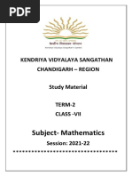 Study Material Class - Vii, Term - II (Mathematics)