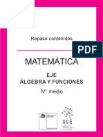 Cuadernillo Algebra y Funciones (Matemática Chile 2021)