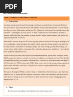 Model A: E Learning Distruction Using Tiktok To Improve Learning Result Activity 1: Developing An Initial Research Action Plan Observe/Notice