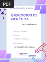 Problemas de Genética - CICLO II SECCIÓN G Ingeniería Ambiental