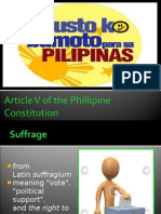 Article V of The Phillipine Constitution