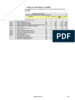 Planilla de metrados para construcción de estructura de disipador central