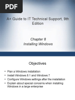 A+ Guide To IT Technical Support, 9th Edition: Installing Windows