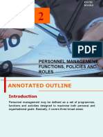 Personnel Management: Functions, Policies and Roles
