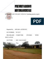 MUNUNGA SECONDARY SCHOOL Teaching Practice Report