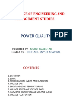 Ana College of Engineering and Management Studies: Power Quality