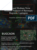 Short and Medium Term Weather Forecast of Barangay Bugcaon, Lantapan