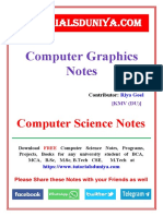 Computer Graphics Notes - TutorialsDuniya
