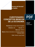 Cuestionario Conceptos Básicos de Economía (Entorno Económico (EO-ECN-1001) ) (Por Hernán Herrera 2A IIS)