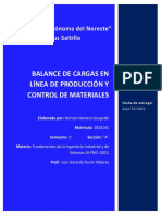 Ensayo Balance de Cargas en La Línea de Producción y Control de Materiales (FIIS (II-FND-1001) ) (Por Hernán Herrera 1A IIS)