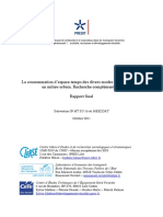 La Consommation D'espace-Temps Des Divers Modes de Déplacement en Milieu Urbain. Recherche Complémentaire Rapport Final