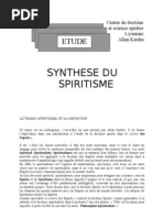 synthèse du spiritisme