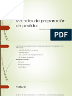 Métodos de Preparación de Pedidos