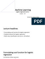Lecture 10 - Logistic Regression (Cont.)