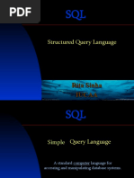 Structured Query Language: Rita Sinha Iucaa