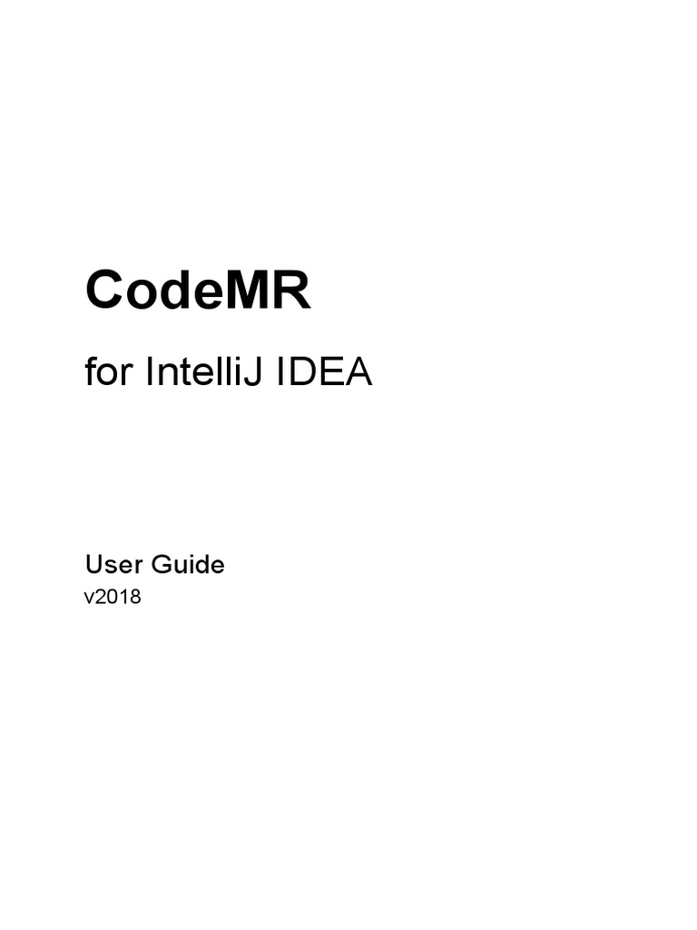 CodeMR User Guide for IntelliJ IDEA | PDF | Method (Computer ...