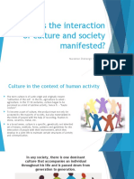 How Is The Interaction of Culture and Society