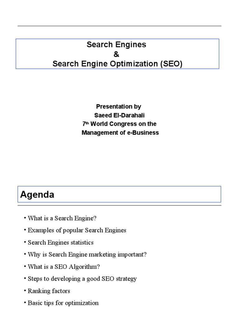 Understanding Search Engines & SEO Strategies | PDF | Business | Search ...