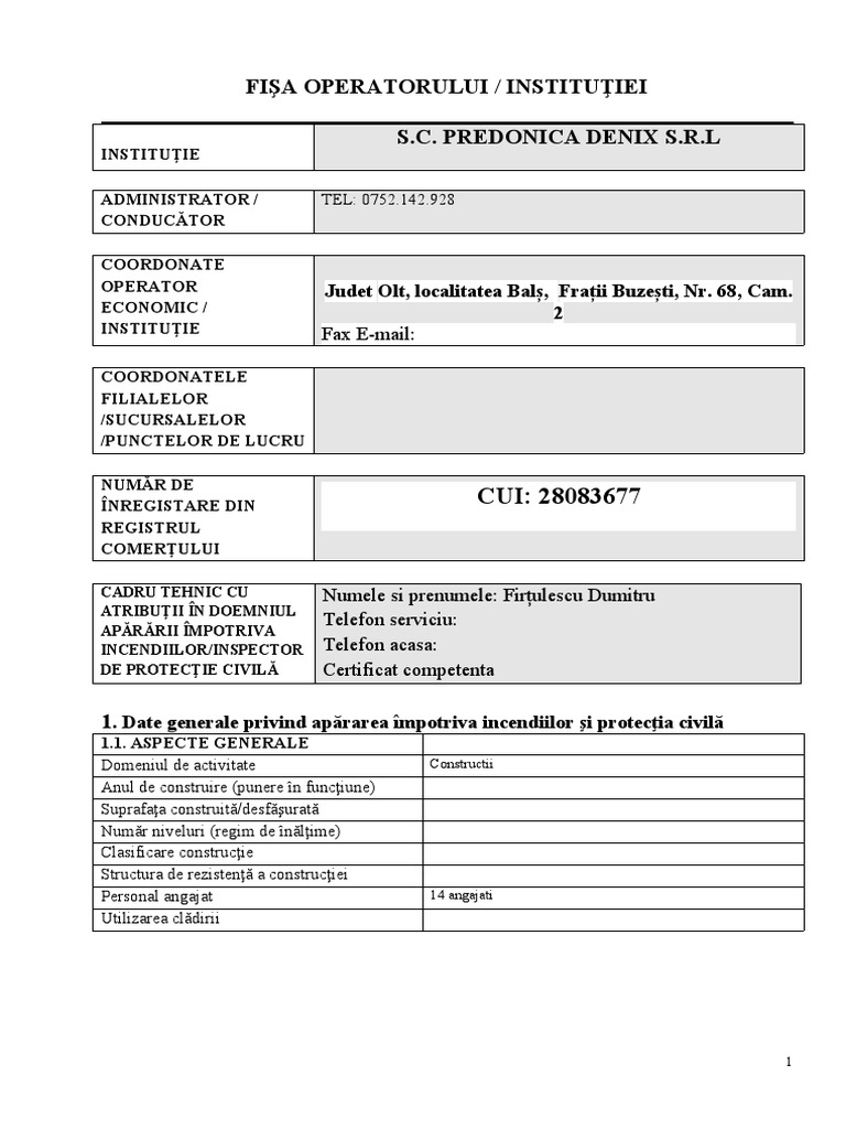 Fisa Operator | PDF