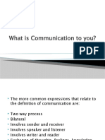 What Is Communication To You?