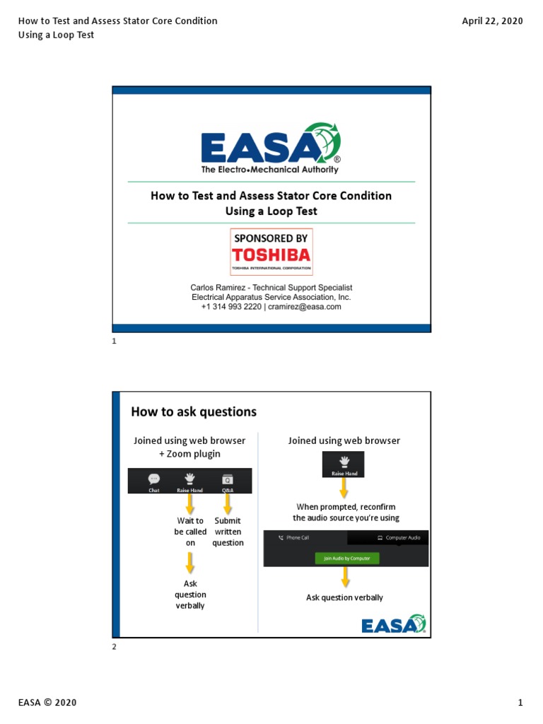 How To Test and Assess Stator Core Condition Using A Loop Test PDF