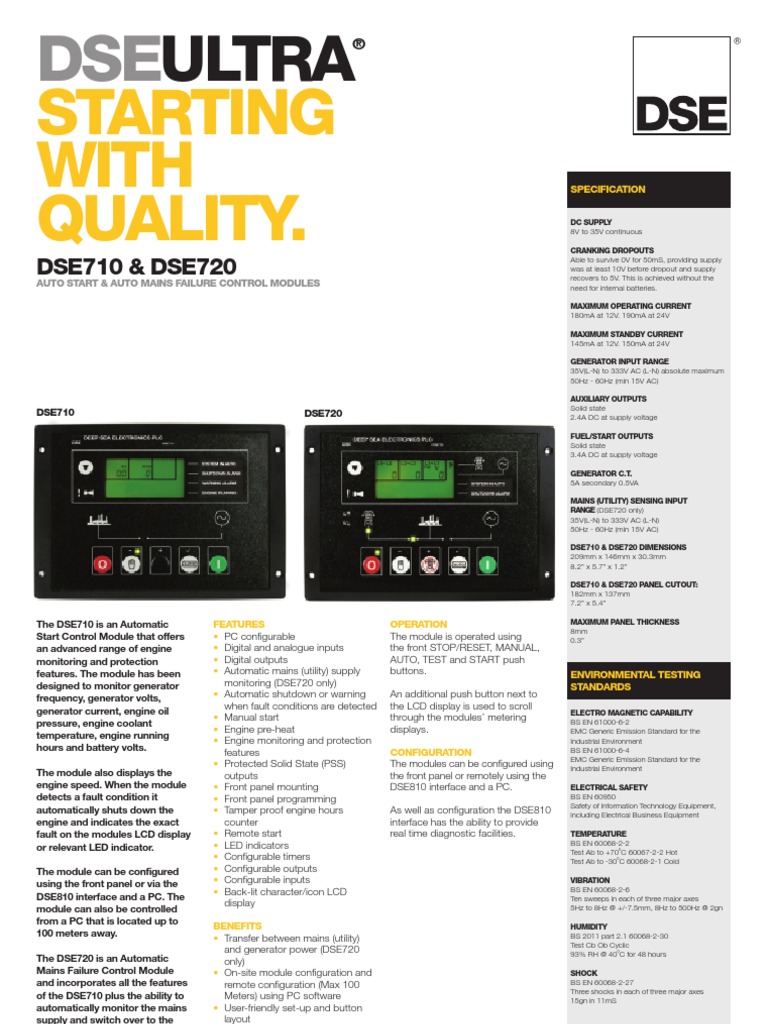 Dse 710-720 | PDF | Mains Electricity | Alternating Current