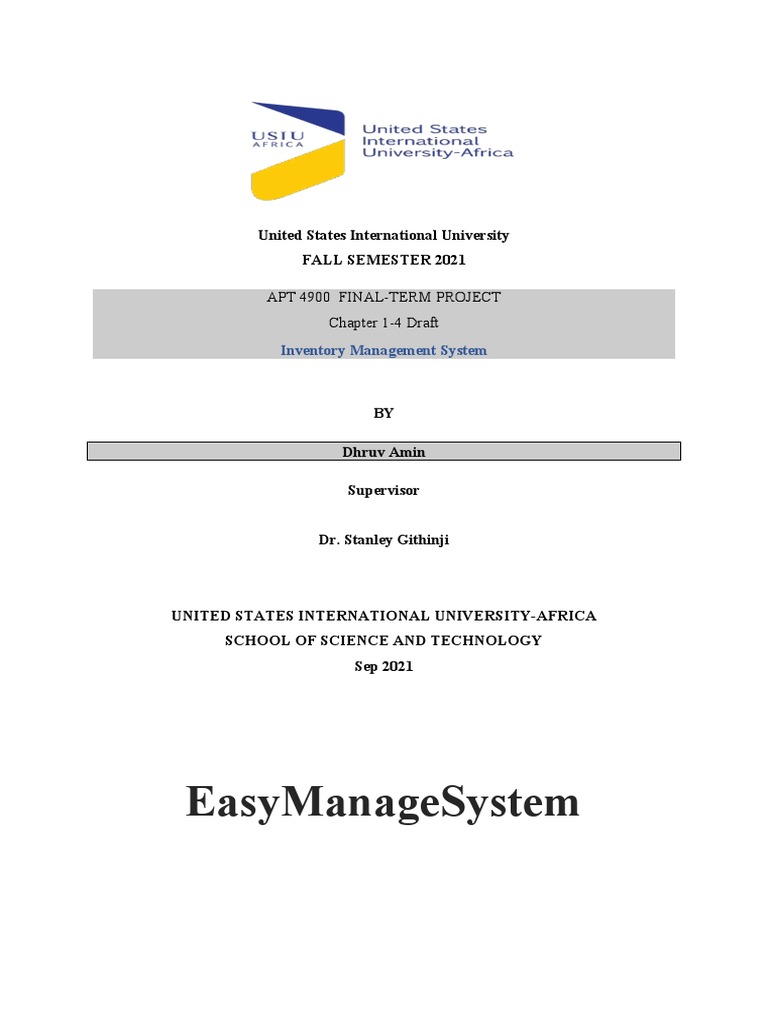 Chapter 1-4 Draft APT 4900 PDF | PDF | Use Case | Databases