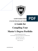 A Guide For Compiling Your Master's Degree Portfolio: Azrieli Graduate School of Jewish Education and Administration
