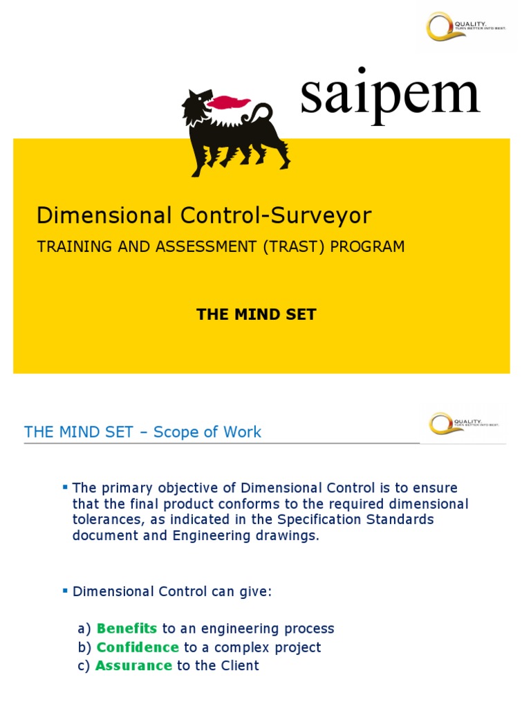 Dimensional Control-Surveyor Overview | PDF | Accuracy And Precision ...