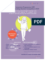 Highly Immersive Programme (HIP) FINCO Outstanding Teacher Competition 2020