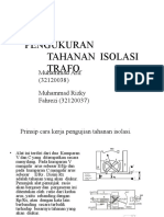 Pengukuran Tahanan Isolasi Trafo Dikonversi