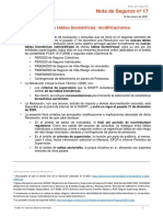 Las Nuevas Tablas Biométricas - Modificaciones