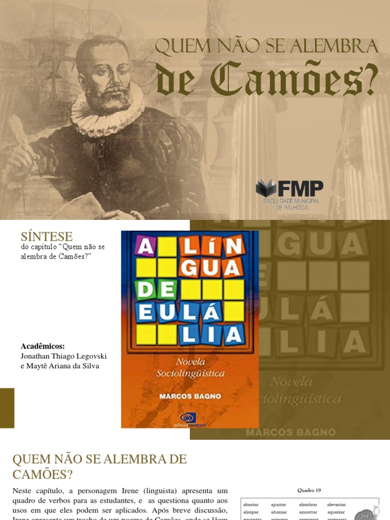 A Língua de Eulália Síntese Sobre