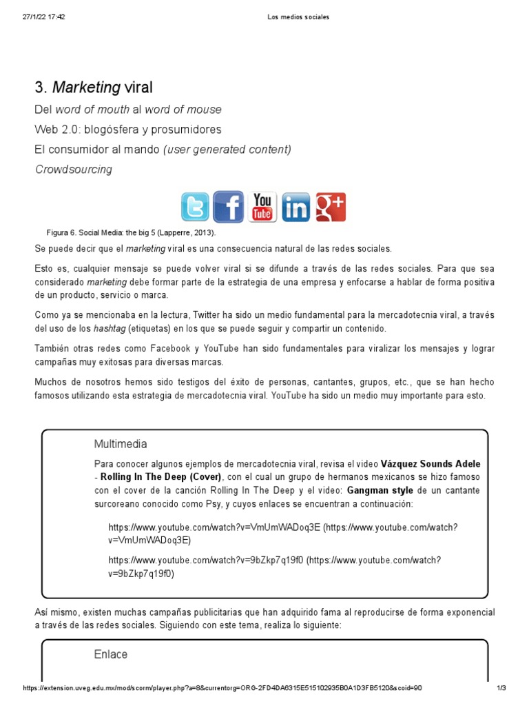 3 Publicidad en Redes Sociales - Marketing Viral | PDF | Marketing ...