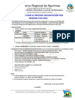 Precisión proceso adjudicación ranking PUN 2022 UGEL Andahuaylas