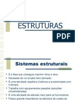 Estruturas: Sistemas estruturais e elementos em documento técnico