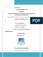 Industrial Training Report: Sarhad University of Science and Information Technology Peshawar