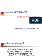 Brand Management: Presented By:Hemant B Patil