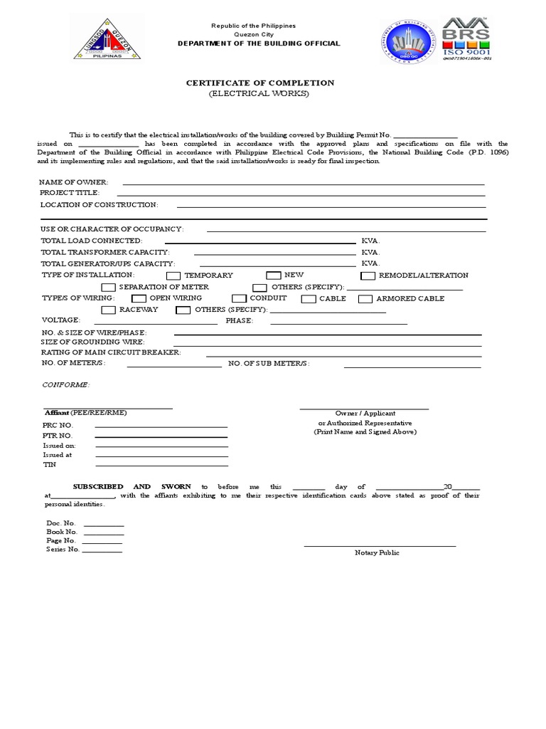 Coc Electrical PDF Electrical Wiring Components
