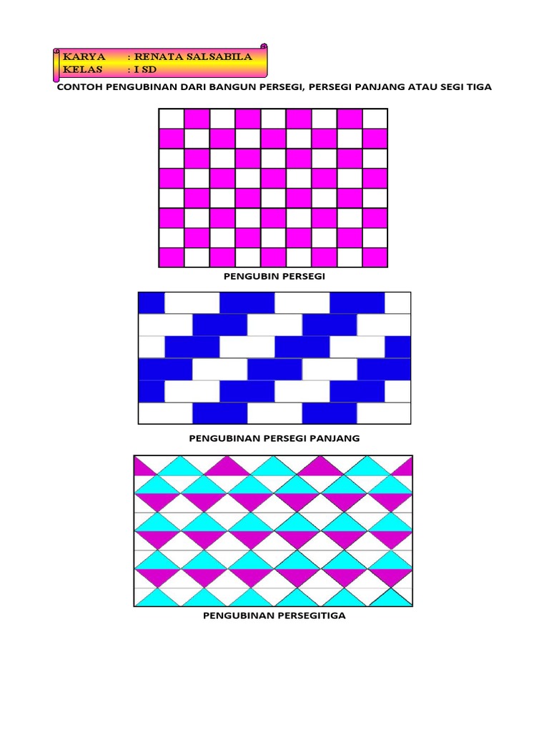 Contoh Pengubinan Dari Bangun Persegi | PDF