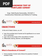 Lecture #5 Soundness of Portland Cement