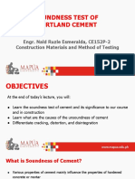 Lecture #5 Soundness of Portland Cement