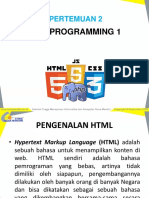 Web Programming 1: Pertemuan 2