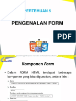 Pertemuan 5: Pengenalan Form