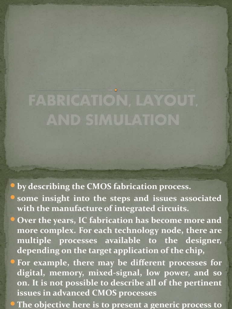 Overview of IC Fabrication Process | PDF | Photolithography ...