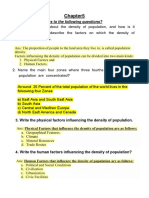 A. Give Brief Answers To The Following Questions?: 3. Write The Physical Factors Influencing The Density of Population