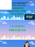 School-Based In-Service Training For Teachers: February 4, 2022