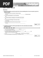 Unit 7 Short Test 2B: Grammar