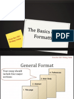 The Basics of APA Formatting